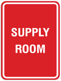 Signs ByLITA Portrait Round Supply Room Sign - Laser-Engraved Lettering | Durable ABS Plastic | Vibrant Colors | Powerful Foam Tape