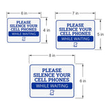 Classic Framed Plus Please Silence Your Cell Phones While Waiting Door or Wall Sign | Medical Facility Greeting & Reception