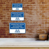 Classic Framed Plus Operating Room Authorized Personnel Only Door or Wall Sign | Medical Procedure Rooms