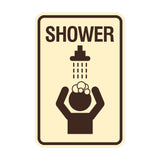 Signs ByLITA Portrait Round Shower (Single) Wall or Door Sign