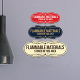Signs ByLITA Designer Flammable Materials Stored in this Area Wall or Door Sign