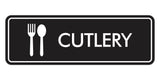 Signs ByLITA Standard Cutlery Door or Wall Sign Easy Installation | Durable Construction | Kitchen Essentials | Hygiene | AirBnB Signs