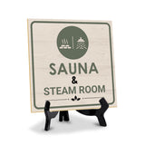 Facility Room and Authorized Personnel Only Table Signs 5"x 5" Square Table Sign With Acrylic Easel