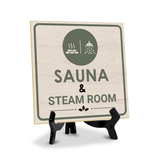 Facility Room and Authorized Personnel Only Table Signs 5"x 5" Square Table Sign With Acrylic Easel