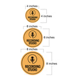 Circle Plus Recording studio Wall or Door Sign | Easy Installation | Business & Studio Signage