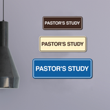 Signs ByLITA Standard Pastor's Study Wall or Door Sign