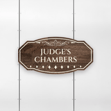 Victorian Plus Judge's Chambers Wall or Door Sign | Legal and Courtroom Decoration