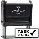 Vivid Stamp Task Started Self-Inking Rubber Stamps Teachers And Schools | Motivational Stamps For Children | Re-inkable Ink Pad
