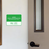 Classic Framed Plus Avoid Cross-Contamination – Use Single-Use Tools Door or Wall Sign | Hygiene and Safety Signage