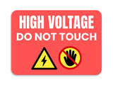 Classic Framed Plus High Voltage - Do Not Touch Door or Wall Sign | Safety and Maintenance