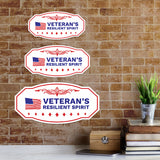 Victorian Plus Veteran's Resilient Spirit Wall or Door Sign | Easy Installation | Disclaimer Waiver Notice