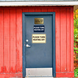 Signs ByLITA Classic Framed Please Turn Heating Off Door or Wall Sign | Eco-Friendly Home Signs