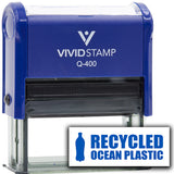 All Quality Recycled Ocean Plastic Self-Inking Rubber Stamp