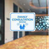 Classic Framed Plus Family Consultation Room Door or Wall Sign | Hygiene and Safety Signage