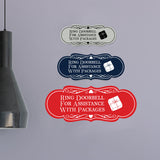 Signs ByLITA Designer Ring Doorbell for Assistance with Packages Wall or Door Sign