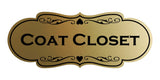 Designer Coat Closet Wall or Door Sign