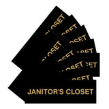 Basic Janitor's Closet Door/Wall Sign (Multipack)