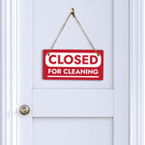 Closed For Cleaning 5x10 Hanging Wall or Door Sign