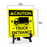 Facility Room and Authorized Personnel Only Table Signs 5"x 5" Square Table Sign With Acrylic Easel
