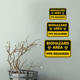 Classic Framed Plus Biohazard Area – PPE Required Door or Wall Sign | Miscellaneous Warning Signs - Industrial & Construction