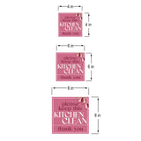 Square Plus Please Keep This Kitchen Clean Thank You Wall or Door Sign | Home & Office Decor