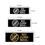 Basic No Junk Mail Wall or Door Sign
