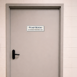 Standard Plus Pump Room — Authorized Personnel Only — Wall or Door Sign | Specialist Room - Sign