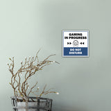 Square Plus Gaming In Progress Do Not Disturb Wall or Door Sign | Easy Installation | Gaming Room Signage