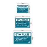 Classic Framed Plus Gym Rules Re-Rack Your Weights Wipe Down Your Machine Get Out Of My Way Door or Wall Sign | Gym Etiquette Signage
