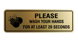 Standard Please Wash Your Hands For At Least 20 Seconds Sign