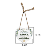 Signs ByLITA Please Do Not Knock Or Ring Doorbell' 6x6" Hanging Heart Sign | Health & Hygiene Signs