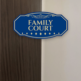 Victorian Plus Family Court Wall or Door Sign | Legal and Courtroom Decoration