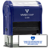 Vivid Stamp Thank you for reaching out to me and touching my life with God’s love Self-Inking Rubber Stamp Self-Inking Rubber Stamps