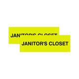 Basic Janitor's Closet Door/Wall Sign (Multipack)