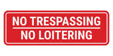 Signs ByLITA Standard No Trespassing No Loitering Wall or Door Sign | Office & Home Signage