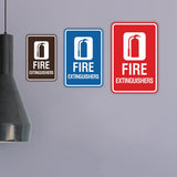 Signs ByLITA Portrait Round Fire Extinguishers Wall or Door Sign
