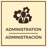 Signs ByLITA Square Administration Wall or Door Sign | Spanish Bilingual Business and Office Signs