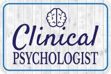 Classic Framed Plus Clinical Psychologist Wall or Door Sign | Office Signage