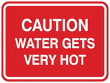 Signs ByLITA Classic Framed CAUTION WATER GETS VERY HOT Door or Wall Sign Durable Plastic | Easy Installation | Elegant Design