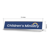 Church Office Staff Role Desk Signs 2 x 10" Plastic Desk Sign