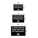 Classic Framed Plus If You Can Lift Them You Can Put Them Back Door or Wall Sign | Gym Etiquette Signage