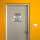 Standard Plus First Aid Kit Do Not Remove Desk Wall or Door Sign | Office Room Directions