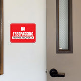 Classic Framed Plus No Trespassing – Private Property Door or Wall Sign | General Security Notices