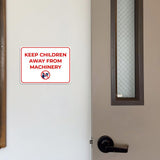 Classic Framed Plus Keep Children Away From Machinery Door or Wall Sign | Child Safety Business Signs