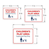 Classic Framed Plus Children’s Play Area – Supervised Play Only Door or Wall Sign | Child Safety Business Signs