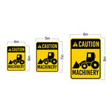 Portrait Round Plus Caution Machinery Wall or Door Sign | Farm/Barn Warning Signage