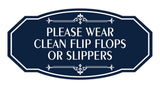 Signs ByLITA Victorian Please Wear Clean Flip Flops Or Slippers Wall or Door Sign
