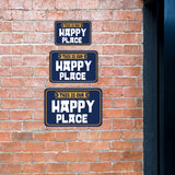 Classic Framed Plus This Is Our Happy Place Wall or Door Sign | Funny Home Decor