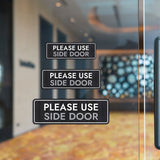 Standard Plus Please Use Side Door Wall or Door Sign | Health And Safety Office Signage