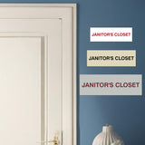 Basic Janitor's Closet Door/Wall Sign (Multipack)